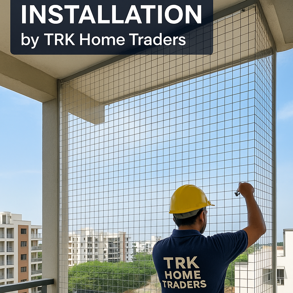 Plated Mesh for Balconies Installation by TRK Home Traders
