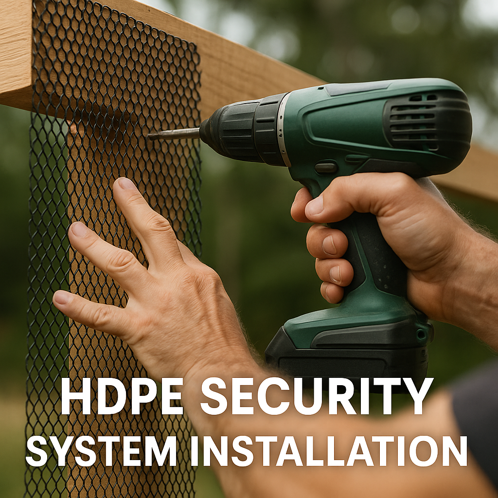 TRK team installing HDPE, Fiber, and Sliding mosquito nets in Bengaluru